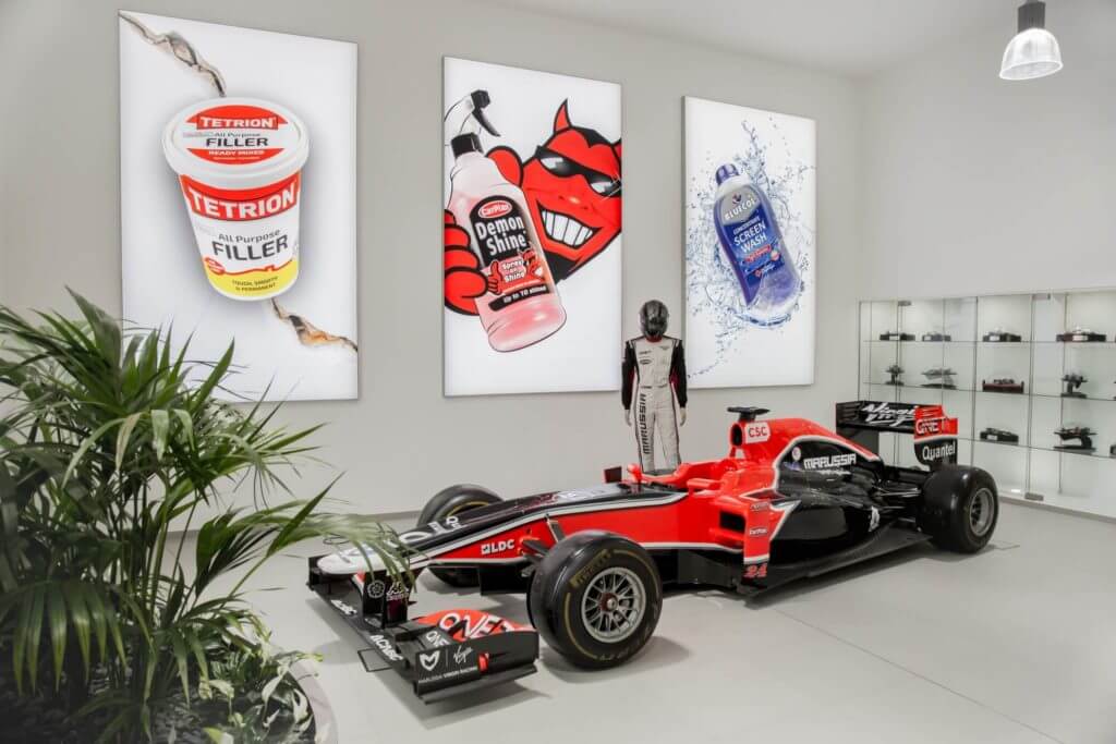 Marussia car in HQ reception