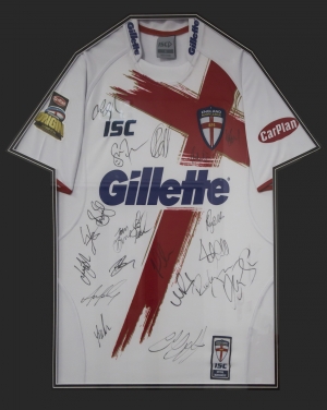Rugby Shirt signed by the England squad